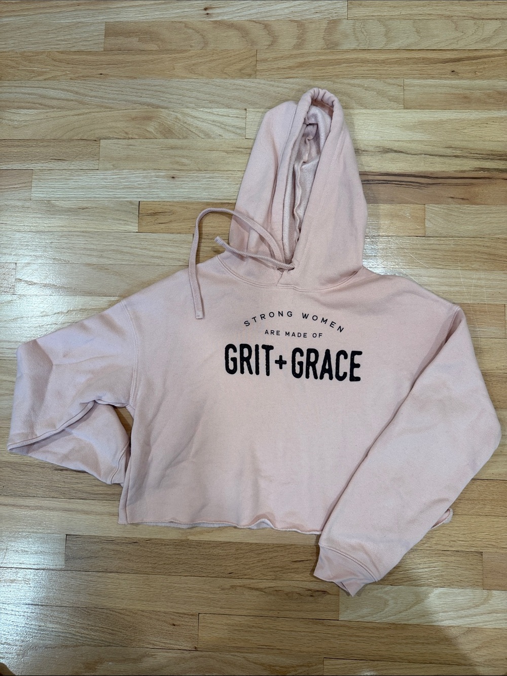 Grit + Grace Pink Cropped Hoodie for Women